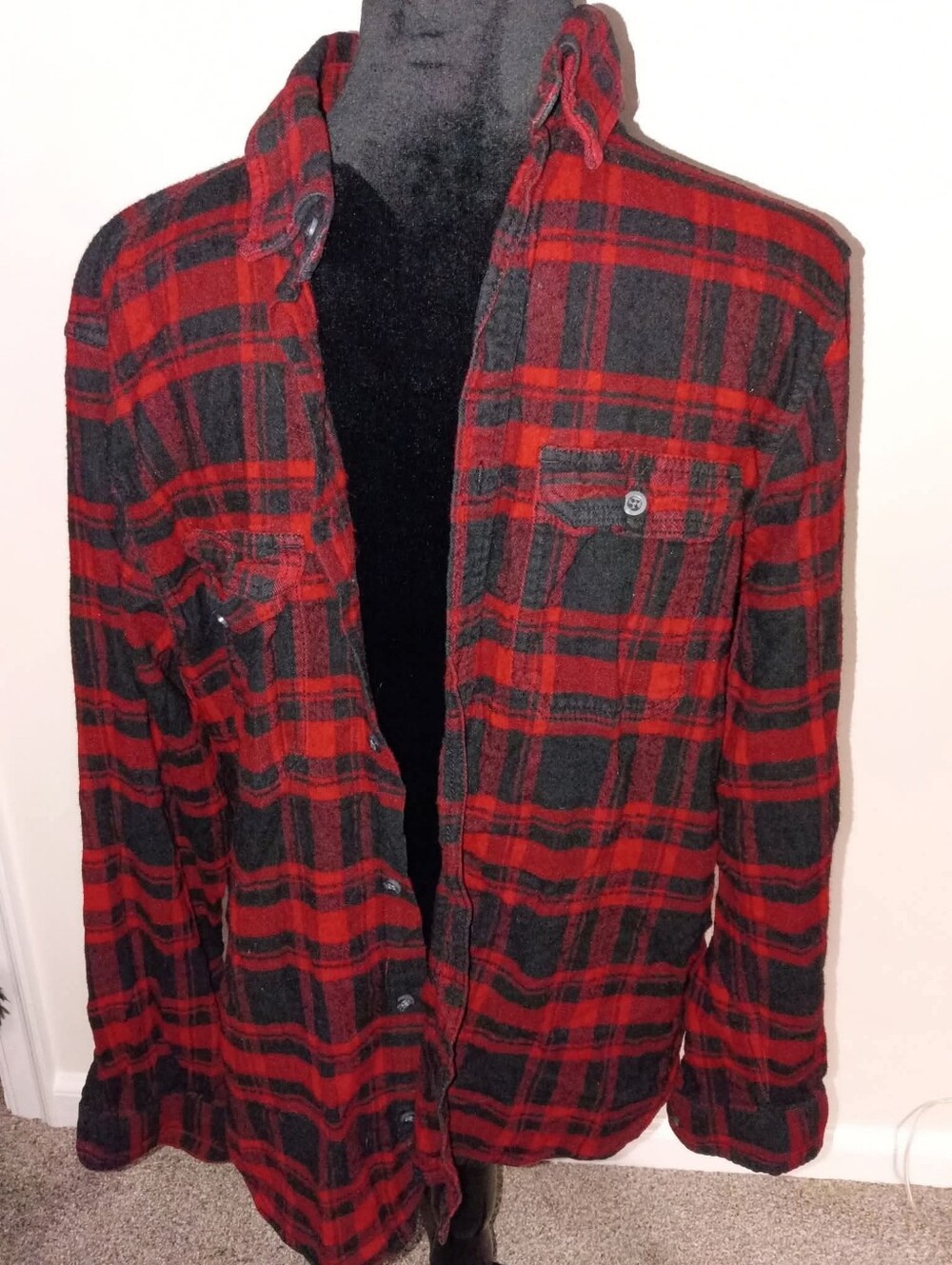 George Men's Large Flannel Button Up Shirt